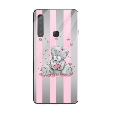 Cute Teddy Bear Tempered Glass Phone Case for Samsung Galaxy A9 2018