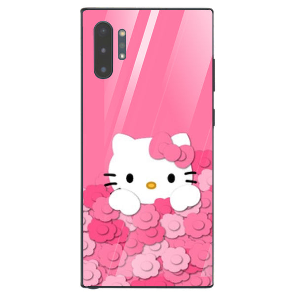 Cute Teddy Bear Tempered Glass Phone Case for Samsung Galaxy Note 10 Plus