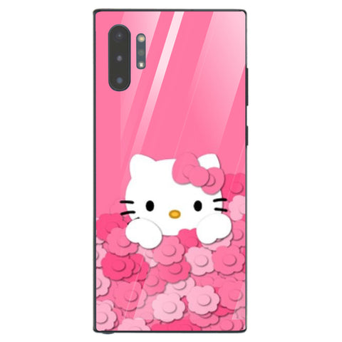 Cute Teddy Bear Tempered Glass Phone Case for Samsung Galaxy Note 10 Plus