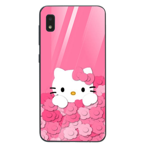 Cute Teddy Bear Tempered Glass Phone Case for Samsung Galaxy A10