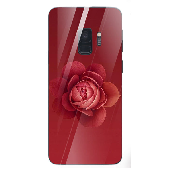 Beautiful Flowers Tempered Glass Phone Case for Samsung Galaxy S9