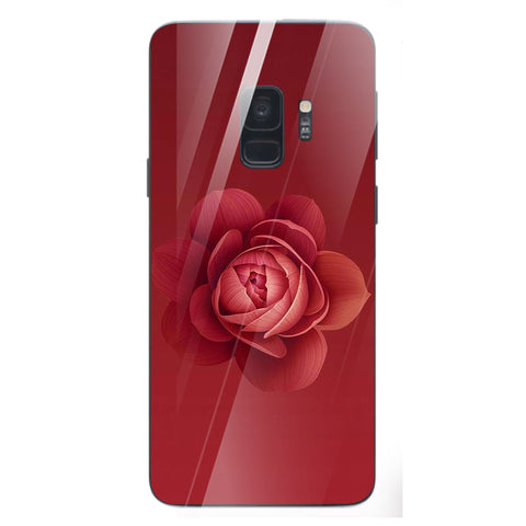 Beautiful Flowers Tempered Glass Phone Case for Samsung Galaxy S9