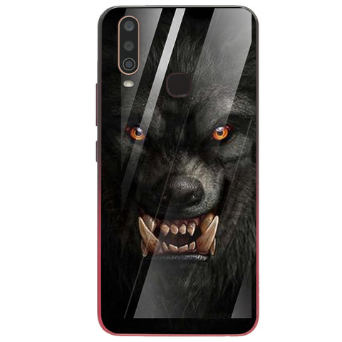 Wolf Eyes Tempered Glass Phone Case for Vivo Y15