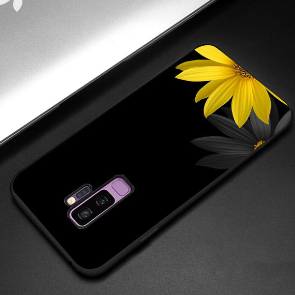 Beautiful Flowers Tempered Glass Phone Case for Samsung Galaxy S9 Plus