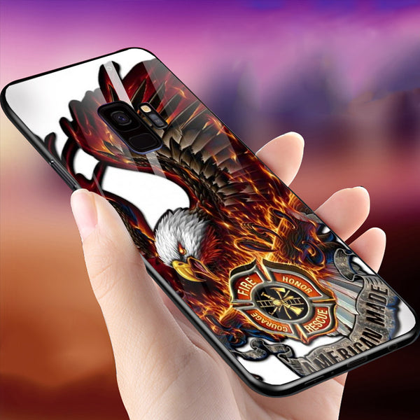 Eagle Tempered Glass Phone Case for Samsung Galaxy S9