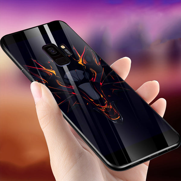 Wolf Eyes Tempered Glass Phone Case for Samsung Galaxy S9