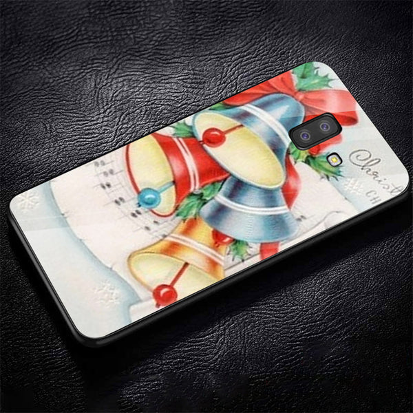 Merry Chrismas Tempered Glass Phone Case for Samsung Galaxy J6 Plus