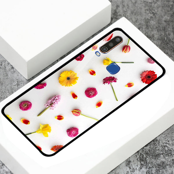 Beautiful Flowers Tempered Glass Phone Case for Vivo Y17