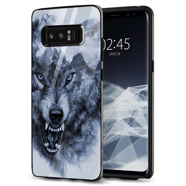 Wolf Eyes Tempered Glass Phone Case for Samsung Galaxy Note 8