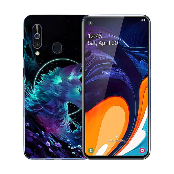 Wolf Eyes Tempered Glass Phone Case for Samsung Galaxy A60
