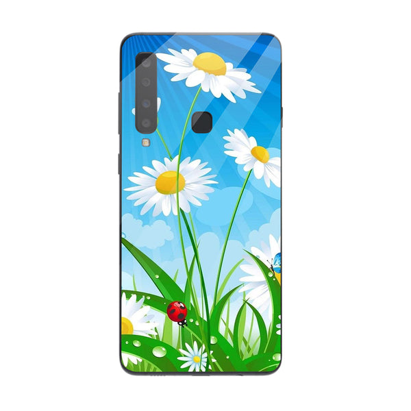 Beautiful Flowers Tempered Glass Phone Case for Samsung Galaxy A9 2018