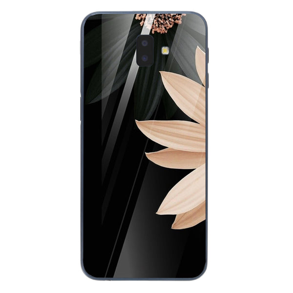 Beautiful Flowers Tempered Glass Phone Case for Samsung Galaxy J6 Plus