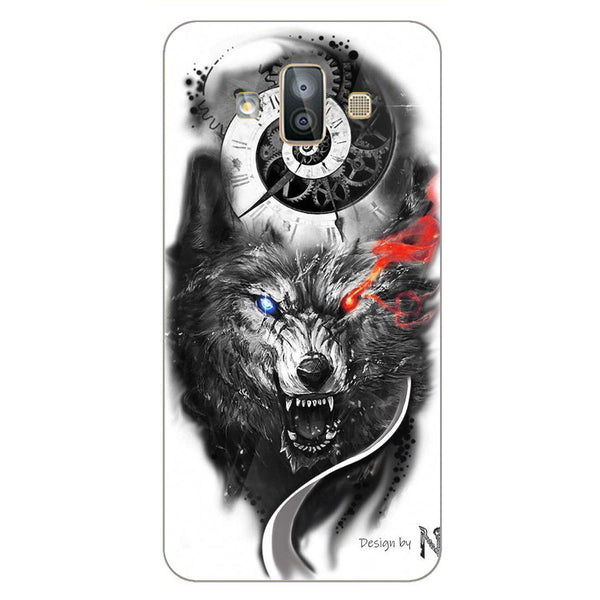 Wolf Eyes Tempered Glass Phone Case for Samsung Galaxy J7 Duo
