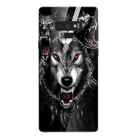 Wolf Eyes Tempered Glass Phone Case for Samsung Galaxy Note 9