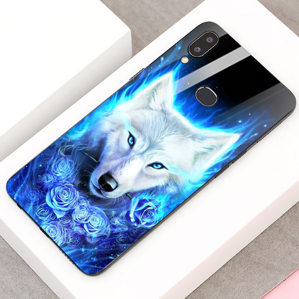 Wolf Eyes Tempered Glass Phone Case for Samsung Galaxy A10S