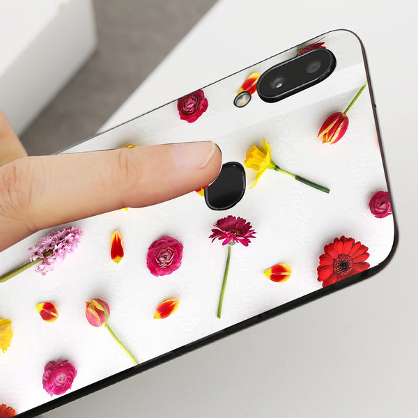 Beautiful Flowers Tempered Glass Phone Case for Samsung Galaxy A10S