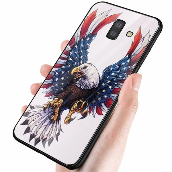 Eagle Tempered Glass Phone Case for Samsung Galaxy J6 Plus