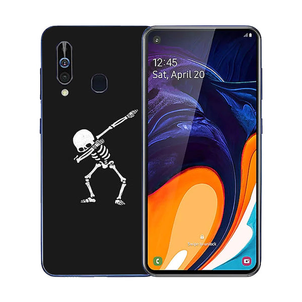 Halloween Skull Tempered Glass Phone Case for Samsung Galaxy A60