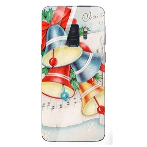 Merry Chrismas Tempered Glass Phone Case for Samsung Galaxy S9