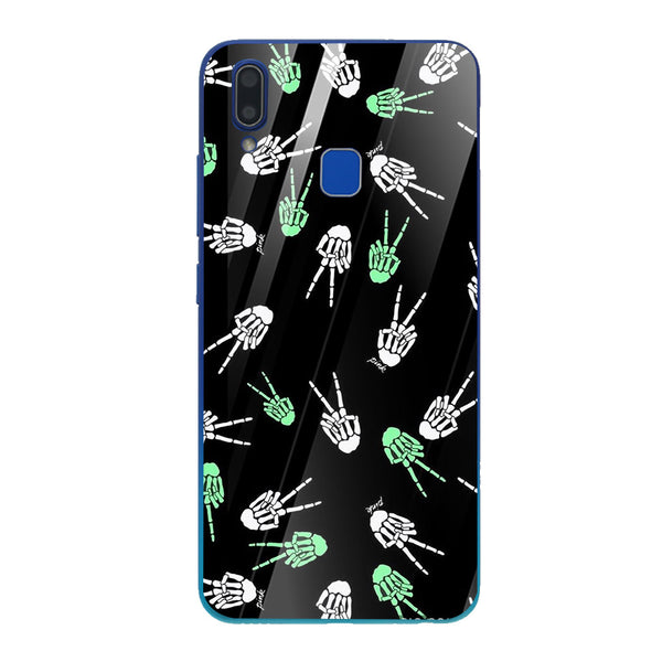 Halloween Skull Tempered Glass Phone Case for Vivo Y91