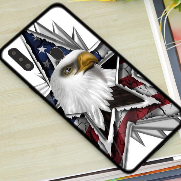 Eagle Tempered Glass Phone Case for Samsung