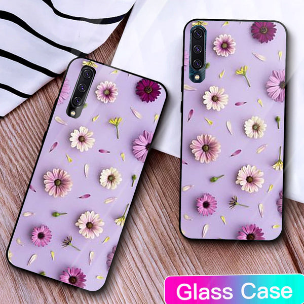 Beautiful Flowers Tempered Glass Phone Case for Samsung Galaxy A50S