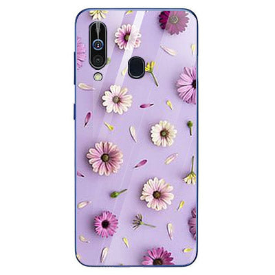 Beautiful Flowers Tempered Glass Phone Case for Samsung Galaxy A60
