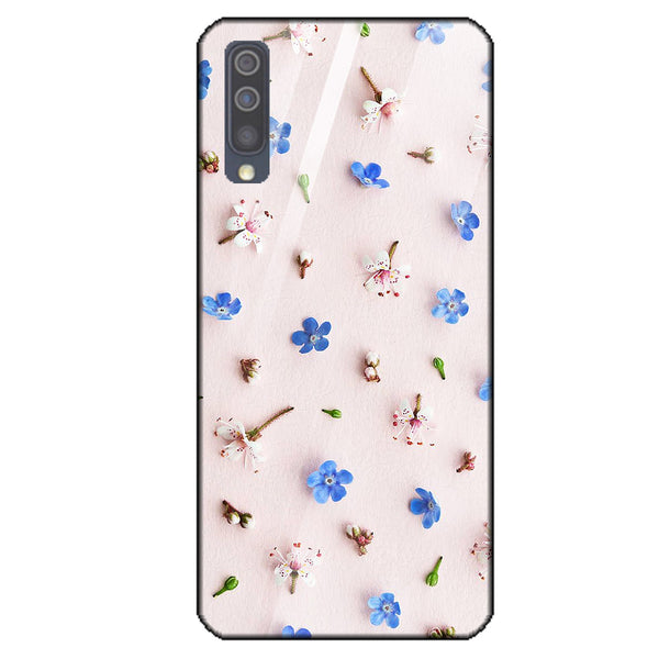 Beautiful Flowers Tempered Glass Phone Case for Samsung Galaxy A50