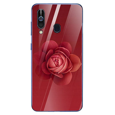 Beautiful Flowers Tempered Glass Phone Case for Samsung Galaxy A60