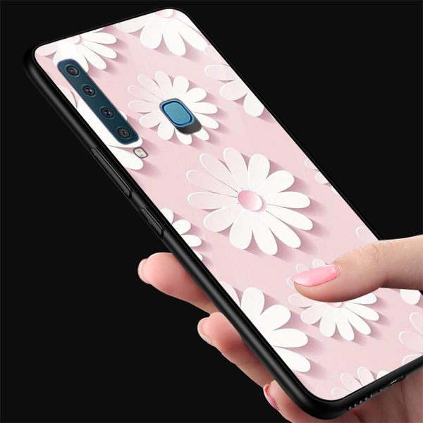 Beautiful Flowers Tempered Glass Phone Case for Samsung Galaxy A9 2018