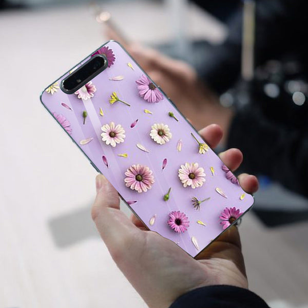 Beautiful Flowers Tempered Glass Phone Case for Samsung Galaxy A80