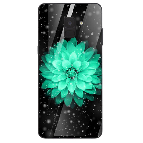 Beautiful Flowers Tempered Glass Phone Case for Samsung Galaxy A8 Plus