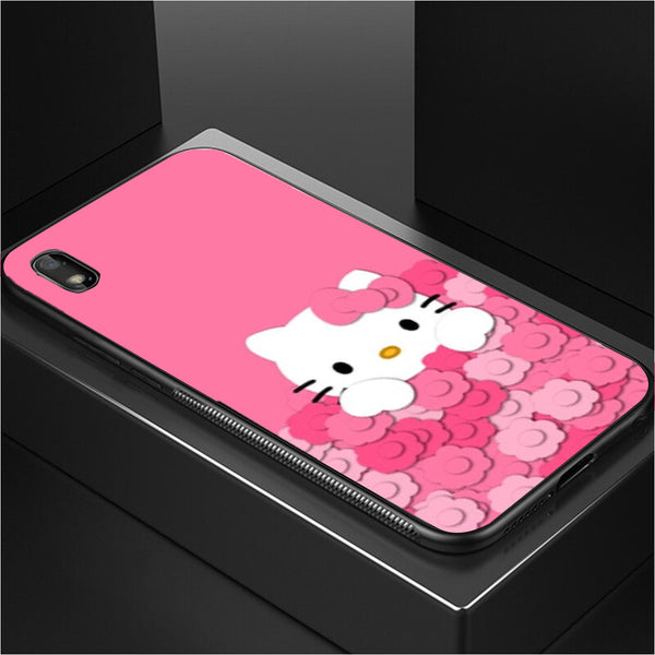 Cute Teddy Bear Tempered Glass Phone Case for Samsung Galaxy A10