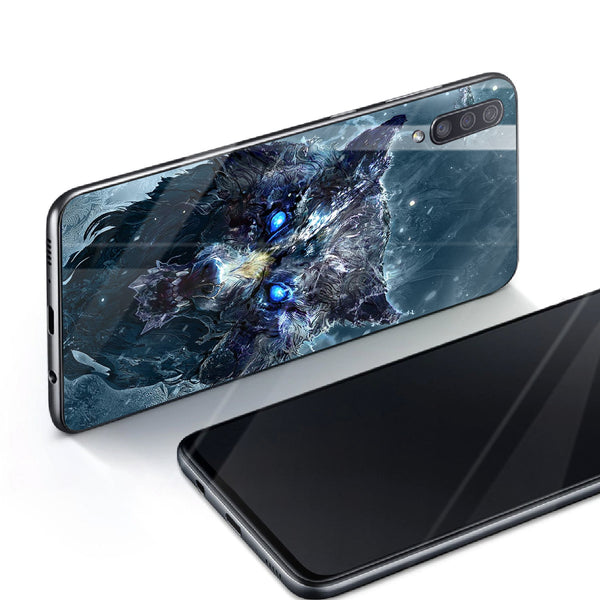 Wolf Eyes Tempered Glass Phone Case for Samsung Galaxy A70