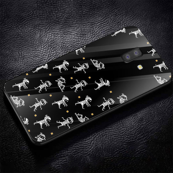 Halloween Skull Tempered Glass Phone Case for Samsung Galaxy J6 Plus