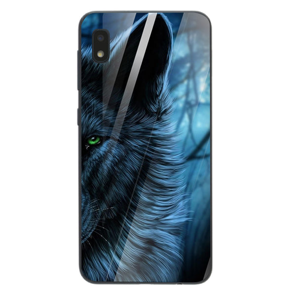 Wolf Eyes Tempered Glass Phone Case for Samsung Galaxy A10