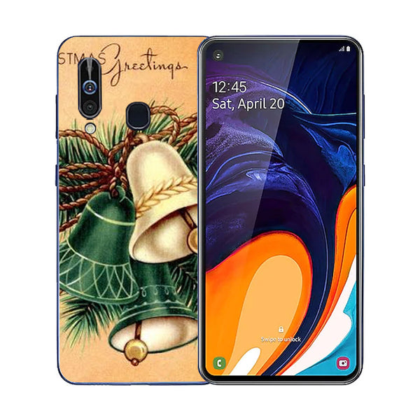 Merry Chrismas Tempered Glass Phone Case for Samsung Galaxy A60