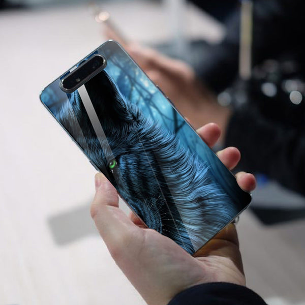 Wolf Eyes Tempered Glass Phone Case for Samsung Galaxy A80