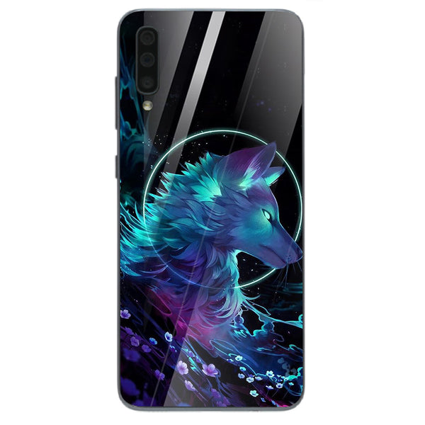 Wolf Eyes Tempered Glass Phone Case for Samsung Galaxy A70