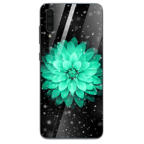 Beautiful Flowers Tempered Glass Phone Case for Samsung Galaxy A70