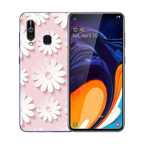 Beautiful Flowers Tempered Glass Phone Case for Samsung Galaxy A60