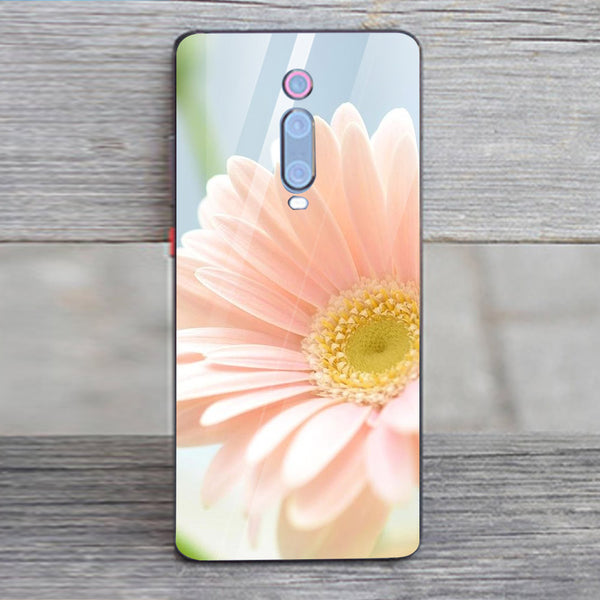 Beautiful Flowers Tempered Glass Phone Case for Xiaomi Redmi K20 Pro
