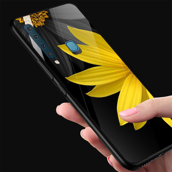 Beautiful Flowers Tempered Glass Phone Case for Samsung Galaxy A9 2018
