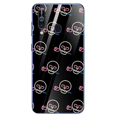 Halloween Skull Tempered Glass Phone Case for Samsung Galaxy A60