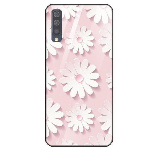 Beautiful Flowers Tempered Glass Phone Case for Samsung Galaxy A50