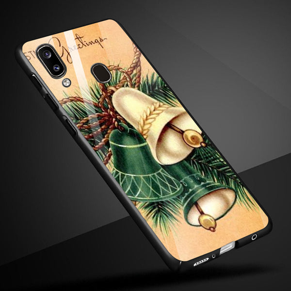 Merry Chrismas Tempered Glass Phone Case for Samsung Galaxy M20