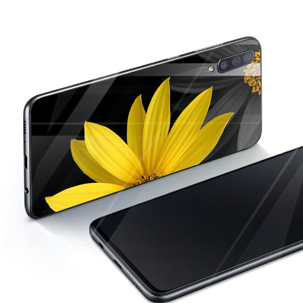 Beautiful Flowers Tempered Glass Phone Case for Samsung Galaxy A70