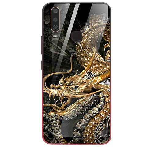 Dragon Tempered Glass Phone Case for Vivo Y15