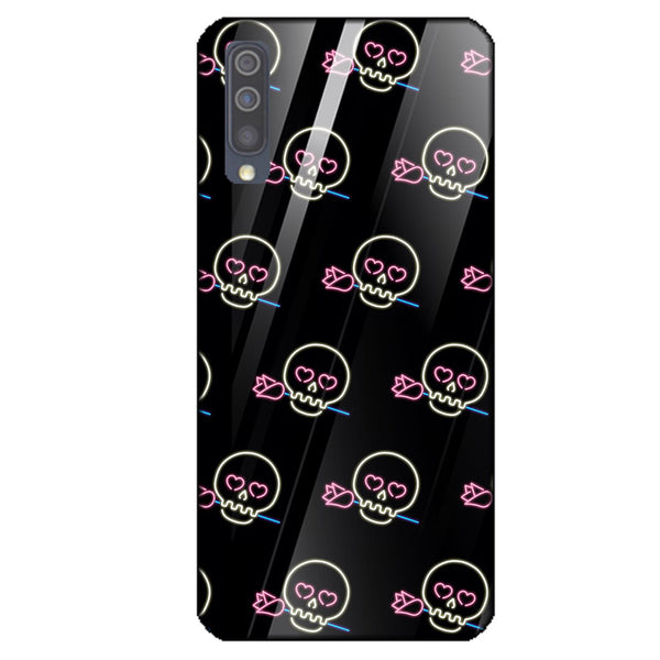 Halloween Skull Tempered Glass Phone Case for Samsung Galaxy A50
