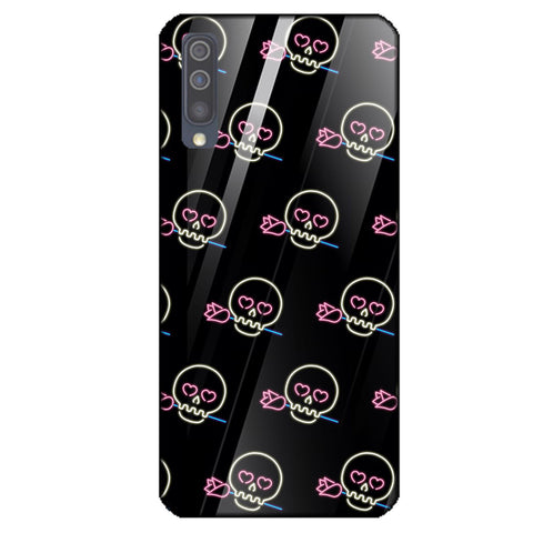 Halloween Skull Tempered Glass Phone Case for Samsung Galaxy A50